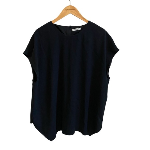 MM. Lafleur Didion Black Crepe Top Blouse Size 2+ - Picture 2 of 5